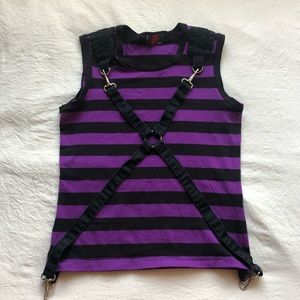 Tripp NYC Buckle Goth Tank Top